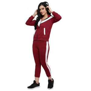 Ensemble deux pièces pour femme, à capuche, uni, avec strass, pour la salle de sport, l'entraînement physique, couleur personnalisée, survêtement d'hiver - Product Image 2
