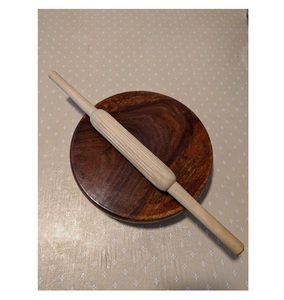 Juego de Chakla y Belan Redondos de Primera Clase, de Madera India, para Preparar Puri, Tabla para Enrollar de Calidad Premium, Hecho en India - Product Image 6