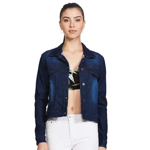 Precio barato de fábrica al por mayor de alta calidad de las mujeres Jeans Chaqueta de mezclilla Chaquetas más vendidas 2025 con logotipo personalizado Tamaño y Color - Product Image 1