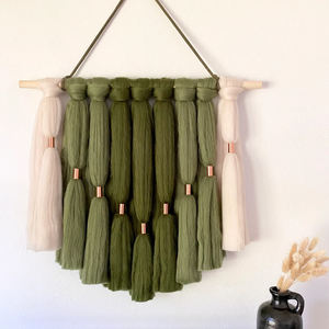 Macramé moderno para colgar en la pared Color maravilloso textil hecho a mano artesanía vietnamita decoración del hogar Decoración de pared al por mayor inauguración de la casa - Product Image 2