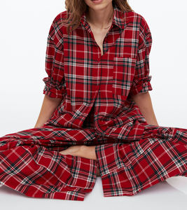 Venta caliente diseño personalizado tela satinada ropa de dormir conjunto de manga larga cuello alto botón sublimación nueva ropa de noche verano primavera - Product Image 6