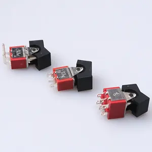 Empurre nylon vertical 3 Posição 3pin AC 250V 2A 125V 5A pequena miniatura mini Toggle on off Rocker Switch