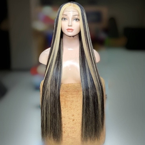 Perruques de cheveux humains personnalisées en usine, douces et lisses, couleur piano HD, perruques lace frontal, vente en gros de cheveux vietnamiens bruts 100% - Product Image 1