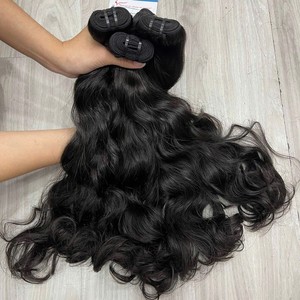 Extensions de cheveux humains vierges vietnamiens de qualité supérieure, naturellement ondulés, double trame, fournisseur de mèches de cheveux vierges - Product Image 2