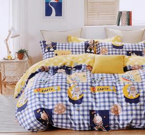 Queen Size <b>Flat</b> Sheet 3PCS Set with 2 <b>Pillow</b> Cases Soft Printed Fabric for Comfortable Bedroom Decor - Product Image 6