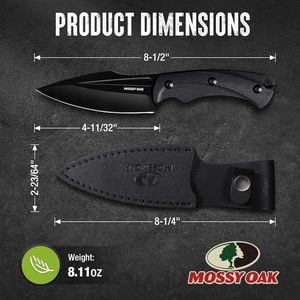 Couteau de chasse à lame fixe en acier inoxydable de 8,5 pouces, manche en micarta, personnalisable OEM pour la survie en plein air, le camping et la randonnée - Product Image 3
