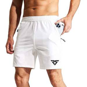 Men's <b>Shorts</b> Casual inner Drawstring <b>Zipper</b> Pockets Elastic Waist band <b>shorts</b> cotton spandex <b>shorts</b> white colour - Product Image 1