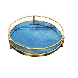 Bandeja de Metal Redonda Decorativa Grabada a Mano para Servir Alimentos, para Bodas, Decoración del Hogar, Cocina, Catering, Artículo Usado - Product Image 1