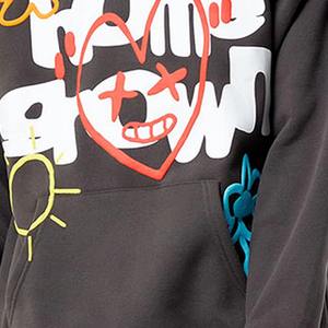 Sudadera con Capucha de Forro Polar para Hombre, Estilo Urbano, Estampado Puff, Color de Moda, Contraste, Patrón Sólido, Temporada de Invierno, Capucha, Precio Bajo, Alta Calidad - Product Image 4