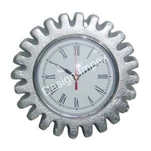 Reloj de pared de aluminio fundido con patrones de números románicos, reloj decorativo de buena calidad, superventas, reloj de plata montado en Interior - Product Image 5