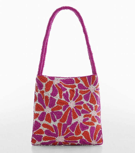 Sac à main à perles double face, sac à perles fleuri, pochette à perles, petit sac à perles, pochette à perles florale par MD HANDICRAFTS - Product Image 1