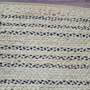 Tapis de jute faits à la main de qualité supérieure Design moderne motif abstrait noué à la main et taille personnalisable - Product Image 1