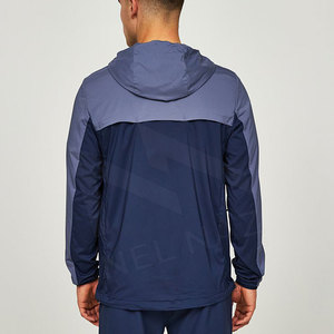 Veste coupe-vent unisexe à col montant, respirante et unie, logo personnalisé, style High Street pour hommes, vêtements d'entraînement de course d'hiver - Product Image 2