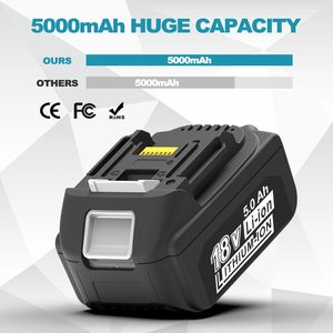 Paquete de Batería de Repuesto de Litio de 18 V y <span class=keywords><strong>5.0</strong></span> <span class=keywords><strong>Ah</strong></span> para Herramientas Eléctricas Inalámbricas, Compatible con Baterías de Herramientas Eléctricas de 18 Voltios - Product Image 6