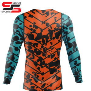 Rash Guard personalizado de alta calidad impreso Rash Guard sublimación Rash Guard MA Bjj con su propio logotipo - Product Image 2