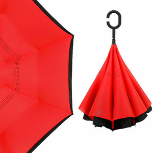 Ombrello da Viaggio Pieghevole a Tre Sezioni in Nylon Leggero a Doppio Rinforzo dal Design Moderno - Product Image 1