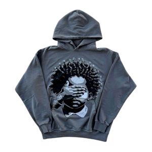 Sudaderas con capucha de peso pesado de algodón 100% para hombre, Impresión de logotipo personalizado para invierno - Product Image 1