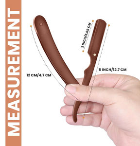 Rasoir à bord droit professionnel en acier inoxydable 100% avec 100 lames en bronze - Product Image 6