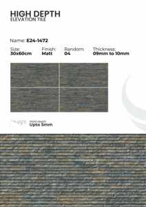 Carreaux muraux extérieurs en porcelaine 300x600mm Série Façade - Product Image 4