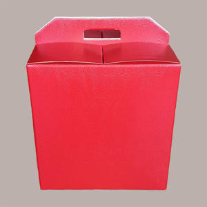 10pcs Red <b>Cardboard</b> Leather Effect Graphics <b>Small</b> Christmas Gift <b>Box</b> Panettone Holder Bottle Suitcase for Holiday Decorations - Product Image 2