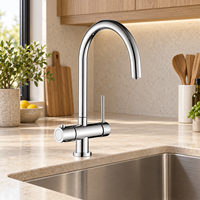 Robinet de cuisine extractible WYRAX Matte-Way, monocommande, à poser sur comptoir, en laiton moderne sans plomb, avec douchette extractible et mitigeur à valve céramique