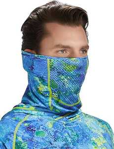 Sublimación Impresión Ropa de pesca Ropa deportiva 100% Poliéster Spandex UPF Protección solar Manga larga Rendimiento Pesca con capucha - Product Image 5