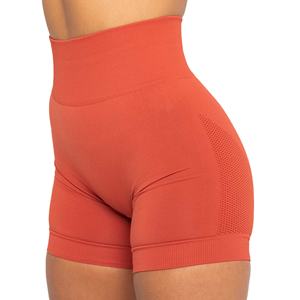 Shorts Deportivos de Yoga para Mujer 2025, Transpirables, con Bolsillo Lateral, Pantalones de Gimnasia, Cintura Media, Levanta Glúteos, Color Durazno, Poliéster/Algodón, Personalizados - Product Image 2