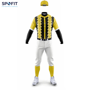 Uniforme de baseball personnalisé de haute qualité à 100% avec un design imprimé, tissu respirant et évacuant l'humidité - Couleurs personnalisées disponibles - Product Image 3