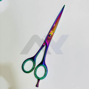 Rainbow Finish Barber Professional Cutting Grooming <b>Hair</b> <b>Scissors</b> High Carbon Stainless Razor Edge <b>Hair</b> Cutting <b>Scissors</b> Salon - Product Image 1