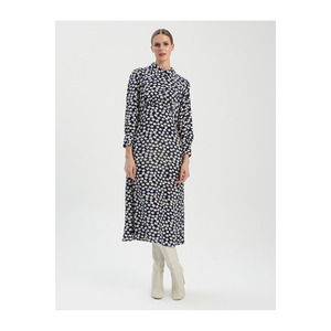 Robe midi imprimée BGN avec mélange de viscose et col chemise Modèle W24D293 - Product Image 2