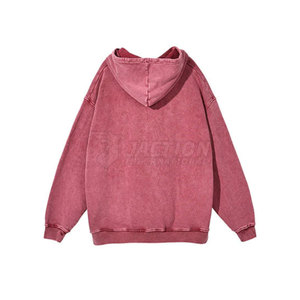 Custom Men Basics Acid Wash Sudadera con capucha de alta calidad Pullover Style Hoodie Cotton Made Men Hoodies - Product Image 2