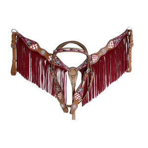 Ensemble hippique-nique en cuir perlé et coloré, équipement d'équitation, Tooled à la main, vente en gros, 2020 - Product Image 6