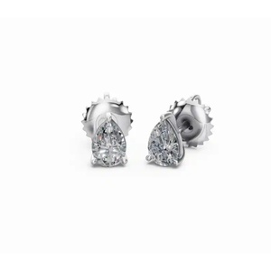 Pendientes de Diamantes Solitarios Forever Pear Dreams de Oro de 18 Quilates de Alta Calidad, Joyería Cultivada en Laboratorio, Venta al por Mayor B2B para Exportación - Product Image 4