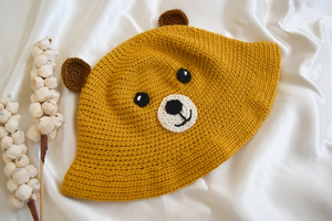 Chapeau Bob Unisexe en Coton Lait Brodé Main au Crochet Motif Animal Mignon – Style Pêcheur, Cloche ou Fedora à Carreaux pour l'Été - Product Image 5