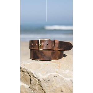 Wholesale Customized Solid Square Cow Hide Leather Belt Steel Buckle Waterproof Heavy Duty Custom Length OEM ODM Reasonable - Product Image 3