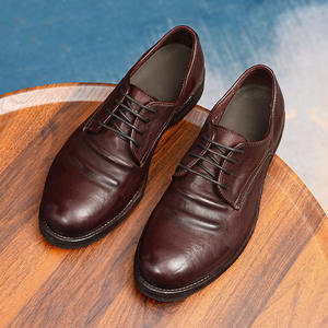 รองเท้าทำงานหนังวัวทนทาน พร้อมซับในป้องกันกลิ่นและรองรับแรงกระแทก รองเท้าลำลองสำหรับผู้ชาย รองเท้าใส่ทุกวัน - Product Image 4