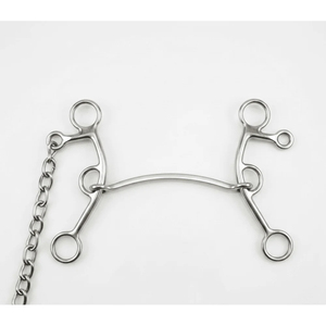 Mors carrés professionnels en acier inoxydable à longue tige, polis et lisses, pour l'équitation et l'équipement équestre - Product Image 1