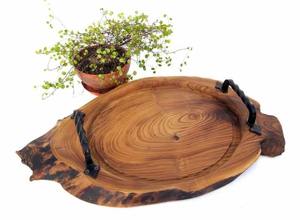 Offre Spéciale plateau de service en bois d'acacia personnalisé avec poignée plateau à thé en bois produit de vente chaud - Product Image 2