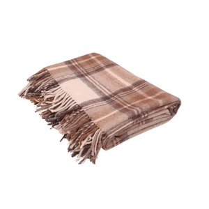 Vente chaude Stewart Robe Naturelle Couverture Laine Tissée À La Main Style Mexicain - Product Image 5