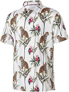 เสื้อโปโลกอล์ฟคุณภาพสูง คอปกใบมีด ผลิตจากโพลีเอสเตอร์ผสมสแปนเด็กซ์ รับผลิตตามสั่ง ขายส่งสำหรับผู้ชาย พร้อมบริการพิมพ์ลายแบบซับลิเมชั่น  มีขั้นต่ำในการสั่งซื้อน้อย - Product Image 3