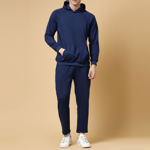 Vente en gros de survêtements solides pour hommes de haute qualité en coton écologique respirant à capuche à séchage rapide hiver d'usine - Product Image 1