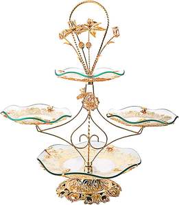 Bandeja de Servir Metálica Ecológica, Duradera y de Grado Alimenticio, Elegante Soporte para Servir, para Uso en el Hogar, Celebraciones y Eventos Especiales - Product Image 5