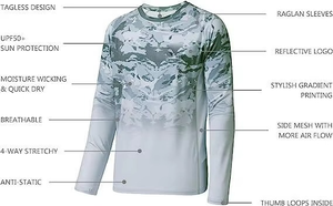 Personnalisé Votre Propre Marque Haute Qualité Vierge Hommes Jeunes Manches Longues Léger Performance Bambou UV UPF 50 Chemise À Capuche De Pêche - Product Image 6