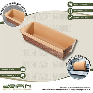 Moldes Rectangulares Personalizables para Pasteles de Ciruela, Celulosa Pura Antiadherente, Apto para Microondas y Horno, Hecho en Italia - Product Image 3