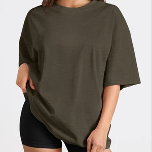 Venta al por mayor de calidad superior Casual Slim Fitted Mujeres Camisetas Moda Plain manga corta Camiseta de las mujeres - Product Image 1