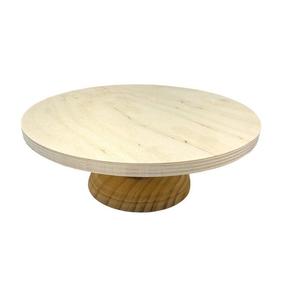 Venta caliente Soporte de pastel de madera Redondo de alta calidad Pedestal de postre rústico Bandeja de servicio Bandeja de pastelería de exhibición de pastel de cumpleaños. - Product Image 6