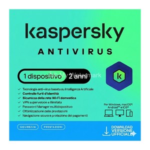 KASPERSKY ANTIVIRUS 2023 PC / MAC / ANDROID / IOS - 2 ANNI - 1 DISPOSITIVO - Product Image 1