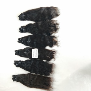 Venta al por mayor Ninguno Enredo Virgen Raw Extensiones de Cabello Humano Indio Ondulado Natural Paquetes de Cabello Humano Vietnamita - Product Image 1