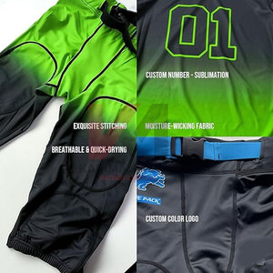 ชุดเครื่องแบบฟุตบอลอเมริกันระบายอากาศออกแบบตามต้องการสำหรับผู้ใหญ่เสื้อเจอร์ซี่พรีเมี่ยมพร้อมกางเกงขาสั้นที่เข้ากันน้ำหนักเบาทนทาน - Product Image 5