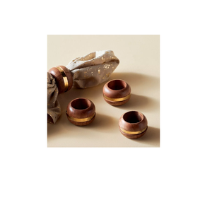 แหวนผ้าเช็ดปากทำจากไม้แบบทำมือมีสไตล์กรอบไม้โลโก้แฟนซี - Product Image 5